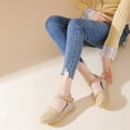thumbnail image 5 of HomeDM Womens Closed Toe Sandals Espadrilles Platform Ankle Strap Sandals Summer Beach Wedges Sandals, Yellow Size 6, 5 of 7