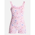 thumbnail image 5 of No Boundaries Ruffle Neck Sleep Romper, Women's XS-XXL, 5 of 5