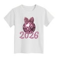 thumbnail image 4 of Taybagh Shirts for Teen Girls Family Short Sleeve Tee Bow Printed Cute Girls Clothes Size 10 12 Shirt for Holiday, 4 of 4