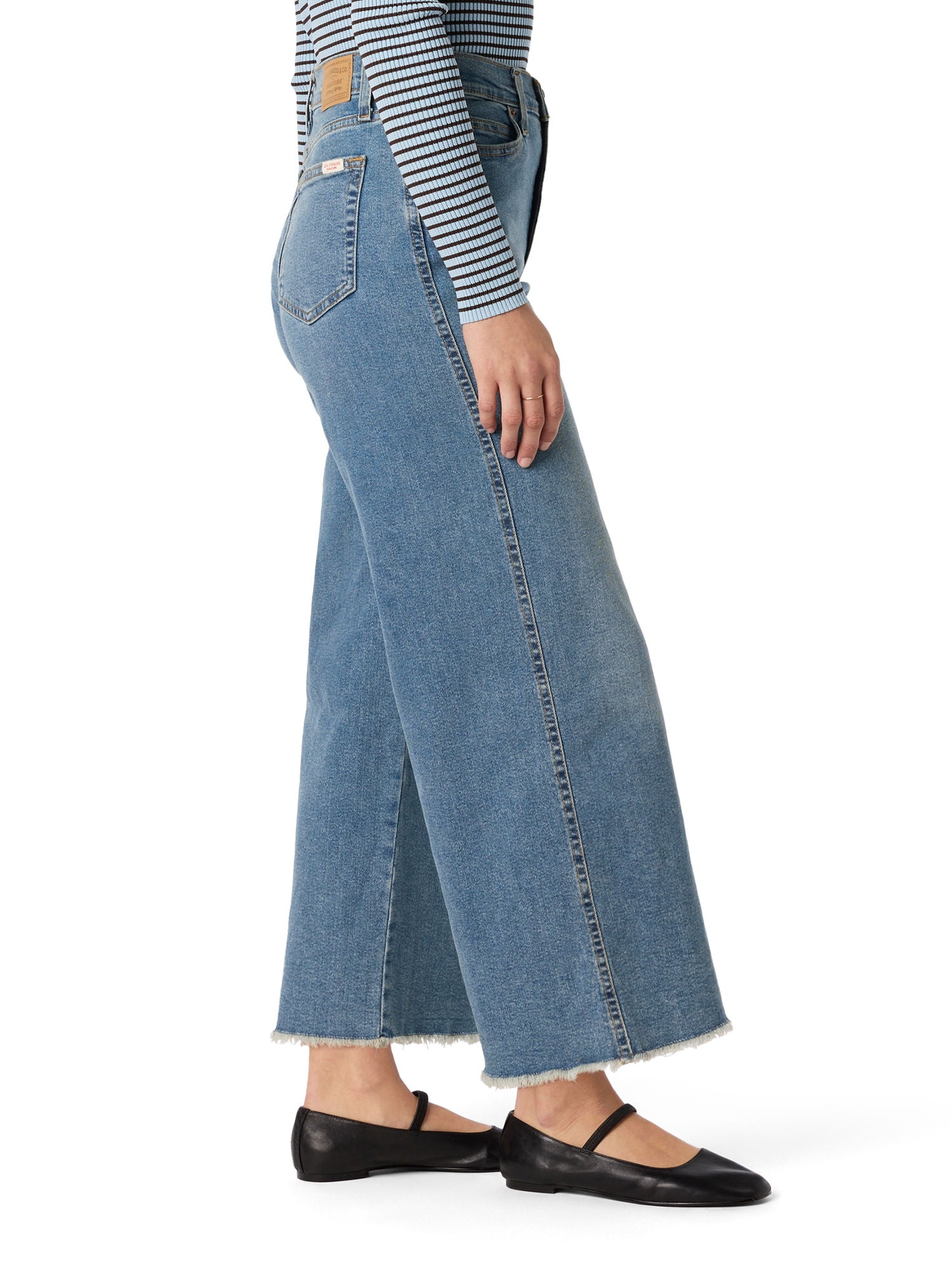 Levi Strauss Signature Women's and Women's Plus Vintage Wide Leg Crop Jeans
