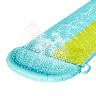 Bluescape 18ft Blue Double Lane Water Slide Racer, with Sprinklers, Age 5 to 12, Unisex