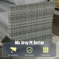 thumbnail image 2 of YYAo Outdoor Eating Sets,Patio Dining Furniture,7 Pieces Patio Dining Furniture Set with Soft Cushions and Ottomans-Gray, 2 of 11