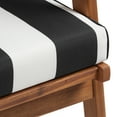 thumbnail image 3 of Linon Lathan 4-Piece Outdoor Chat Set, Includes Couch, Coffee Table, and 2 Chairs, Natural Oil Stained Finish with Black Stripe Fabric, 3 of 8