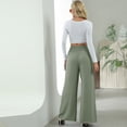 thumbnail image 6 of Wide Leg Pants for Women Elastic High Waist Palazzo Pants Flowy Lounge Smocked Trousers Casual Work, 6 of 6