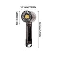 thumbnail image 3 of Transparent USB Rechargeable Handheld Fan with High Airflow, Quiet Operation, 7-Color LED Lights, Portable Outdoor Cooling Fan, Compact Lightweight Design, 3 of 6