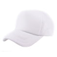 thumbnail image 3 of NYFASHION101 Blank Mesh Adjustable Snapback Cotton 6-Panel Trucker Hat Cap, White, 3 of 5