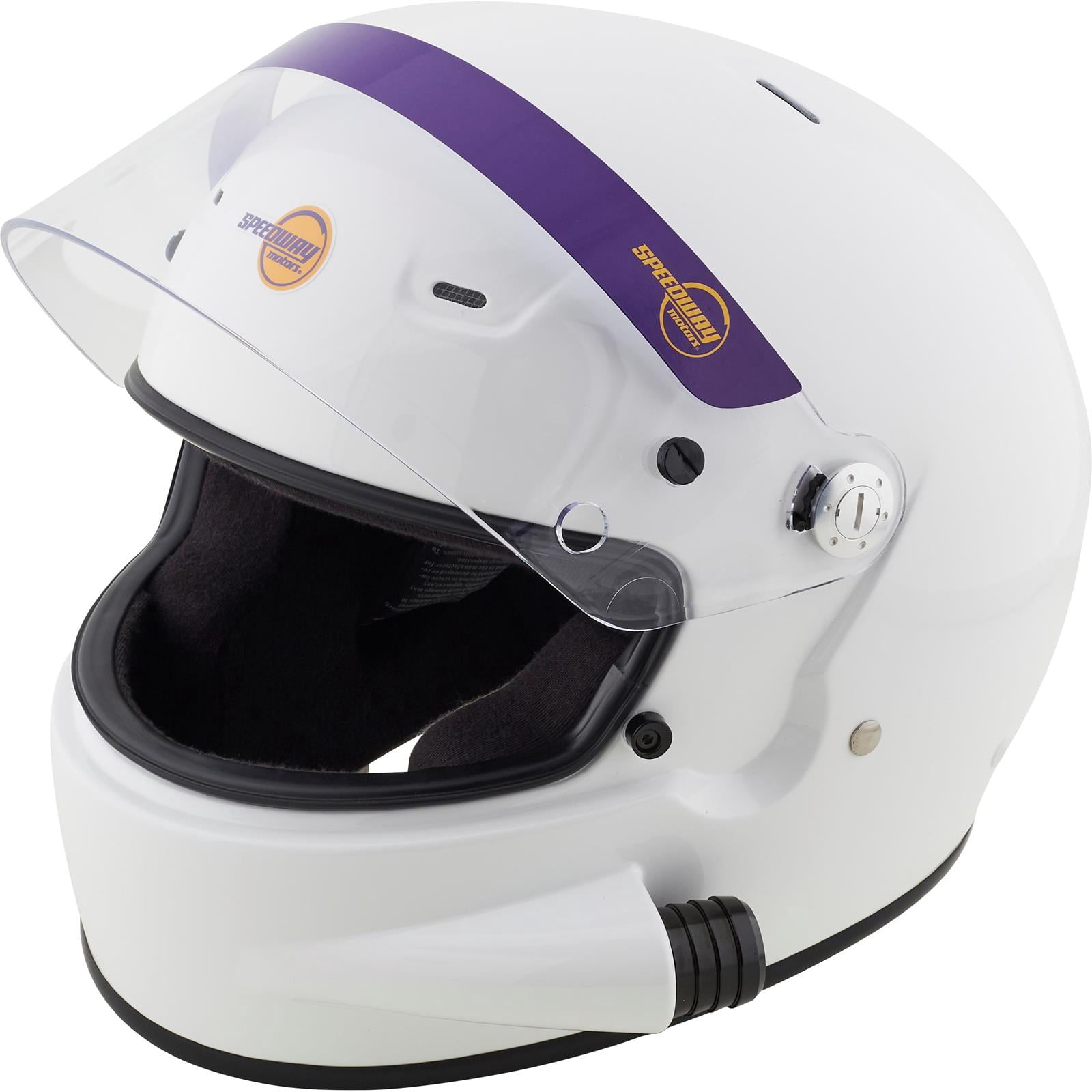 Speedway Motors SA2020 Side Air Racing Helmet, Flat Black, Large