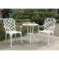 thumbnail image 3 of Benzara Table Set of 1 Table and 2 Chairs With Cabriole Legs, White, 3 of 8