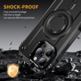 thumbnail image 2 of Designed for iPhone 15 Pro Max Armor Case with Camera Cover Stand, Shockproof Protection Compatible with MagSafe Rugged Case Cover for iPhone 15 Pro Max, Support Car Magnetic Holder - Black, 2 of 7