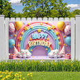 thumbnail image 5 of Happy Birthday Banner Colorful Theme Rainbow Design for Kids Party Indoor Decoration Holiday Celebration, 5 of 8