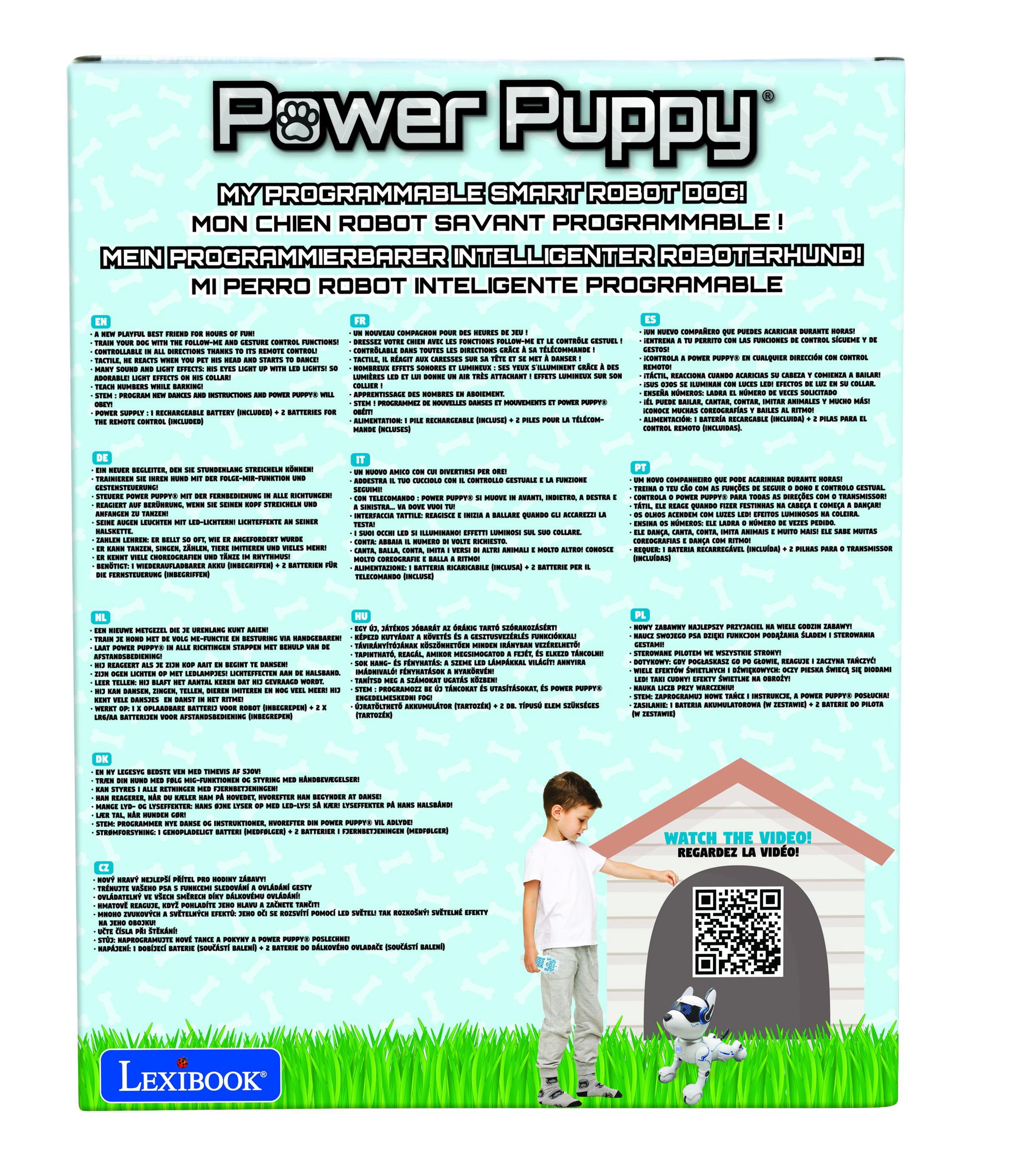 Lexibook Power Puppy Smart Robot Dog, Programmable and Rechargeable
