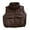 Coffee L, variant on Women Vest Coat Stand Collar Sleeveless Zipper Placket Cotton Waistcoat with Pockets Drawstring Hem Loose Fit Solid Color Puffer Vest
