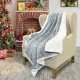 thumbnail image 6 of Tirrinia Snow Micro Fleece Sherpa Plush Bed Throw TV Blanket 50” x 60”, 6 of 7