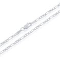 thumbnail image 2 of NYC Sterling Silver Chain, Premium Craftsmanship Figaro Chain for Men and Women, Real 925 Sterling Silver Necklace Made in Italy, 16-30 Inches Length, Ideal for Everyday Wear, Special Occasions, 2 of 6