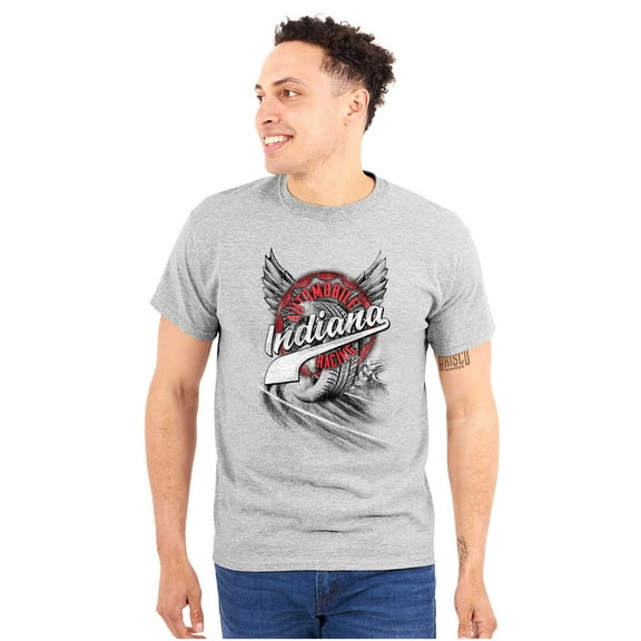 Indiana Cool Indy Wing Wheel IN Pride Plus Size Crewneck Graphic Tee Shirt Brisco Brands 2X
