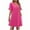 Hot Pink, variant on Efsteb Summer Dresses for Women V-Neck Ruffle Sleeve Dress With Pocket Loose Comfy Casual Sundresses Short Sleeve Classic Solid Color Fashion Spring Dresses (Blue,S)