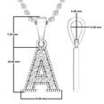 thumbnail image 4 of Dazzlingrock Collection 0.10 Carat (ctw) Round White Diamond Fancy Letter 'A' Initial Pendant 1/10 CT, Sterling Silver, 4 of 6