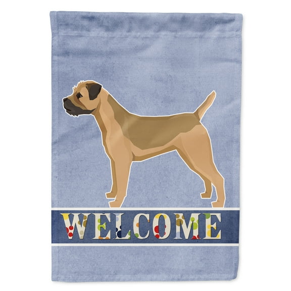 Carolines Treasures CK3582GF Border Terrier Welcome Flag Garden Size  Small multicolor