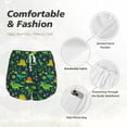 thumbnail image 4 of Susaid Dinosaurs and Tropical Leaves and Flowers Print Women's High Waisted Running Shorts Quick Dry Athletic Gym Track Workout Shorts Zip Pocket-Large, 4 of 7