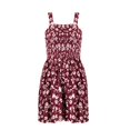 thumbnail image 6 of FADAACAI Women's Jumpsuits Women's Spring and Floral Square Neck Sleeveless Casual Pleated Loose Shorts Jumpsuit Women's Summer Romper Jumpsuits for Women Casual Red 2XL Clearance！, 6 of 6