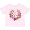 thumbnail image 3 of Inktastic Breast Cancer Awareness Wreath Pink Ribbon Girls Toddler T-Shirt, 3 of 5