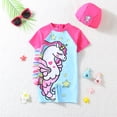 thumbnail image 2 of Gerichy Toddler Girl Swimsuit,Girls Bathing Suit Summer Toddler Girls Long Sleeve Heart Prints 1 Piece Swimwear Beach Onesie Swimsuit Bikini, 2 of 6