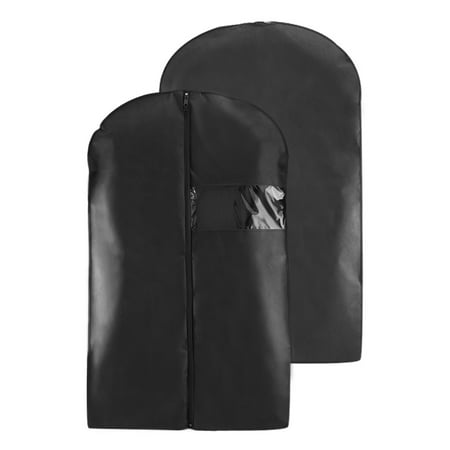 Houseables Black Breathable Suit Carrier Travel Garment Cover Coat Clothes Dress Bag (Best Wheeled Garment Bag)
