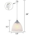 thumbnail image 5 of FSLiving 3-Lights H-Type Track Light,Dimmable Track Mount Pendant Lighting Fixtures w/ Frosted White Finish Glass Shade - Customizable, 5 of 6