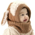 thumbnail image 2 of Baby Girls Boys Winter Hat Scarf Earflap Hoodie Scarves Skull Caps, 2 of 6