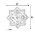 thumbnail image 2 of Ivory and Gold Eight Pointed Star Chandelier Ceiling Medallion 24in, 2 of 5