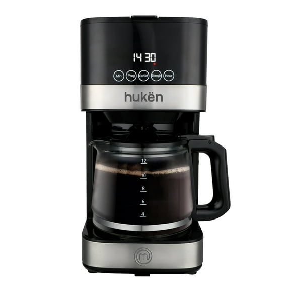 Cafetera Programable Huken 12 tazas Acero Masterchef