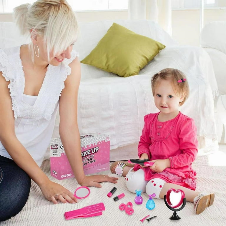 KYAIGUO Kids Toys Girls Pretend Play Hair Stylist Toy Kit Funny Doll Head for Hair Styling Make up Toys Set for Kids Girls Ages 3 and Up Walmart