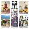thumbnail image 7 of Yayeee 20oz Insulated Water Bottle Double Wall Stainless Steel with Flip Straw Lid, Orange Astronaut Planet, 7 of 7