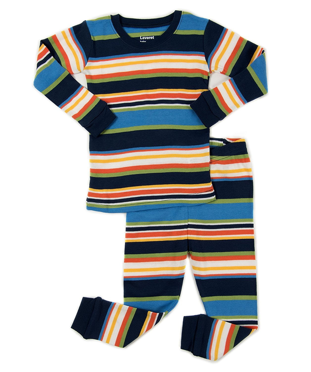 Leveret Big Boys "Striped" 2 Piece Pajama Set 100 Cotton (Size 614