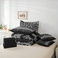 thumbnail image 6 of jejeloiu Leopard Cheetah Pattern 7-Piece Twin Bedding Sets,Dreamy Glitter Print Bedding Comforter Set,Gray Black Sliver Sheet Sets For Boys Girls,Luxury Bedroom Decor Reversible, 6 of 8