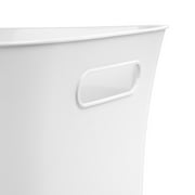 (6 pack) Mainstays Medium Open Plastic Storage Bin with Handles, White