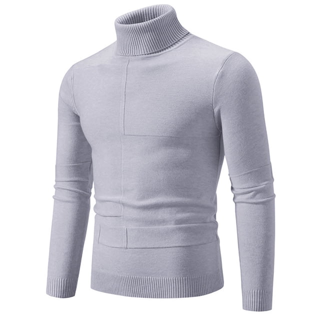 Weiqiqre Chandails pour Hommes Chandail Col Roulé Manches Longues Thermique Léger Automne Hiver Chandails
