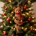 thumbnail image 3 of Amigurumi Crochet Kit Christmas Reindeer Ornament Handmade Holiday Craft Supplies For Beginner DIY Decor, 3 of 5