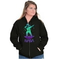 thumbnail image 3 of NASA Astronaut Dab on the Moon Funny Zip Up Hoodie Men's Women's Brisco Brands L, 3 of 6