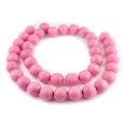 thumbnail image 3 of The Bead Chest Natural 20mm Wooden Beads in Pink - Neon for Jewelry Making – Round Loose Wood Spacer Beads I Approximately 20 Beads, 3 of 4