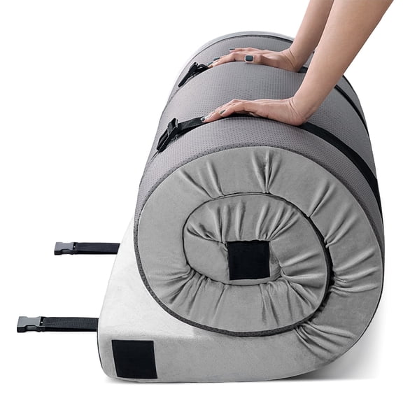 Vipsafe CertiPUR-US Memory Foam Camping Mattress, Portable Sleeping Pad with Waterproof Cover & Bag,75*30*3",Gray