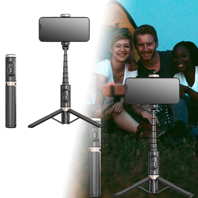 Outdor Extendable Selfie Stick Tripod With Wireless Remote And Phone Holder For Stable Hands Photography And Video Recording