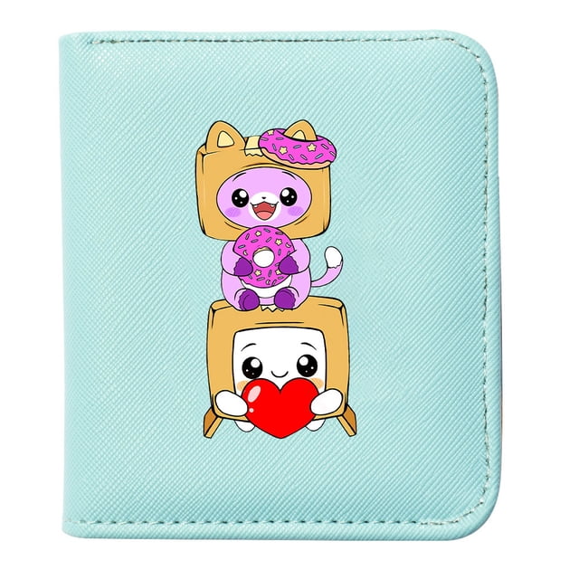 Billetera Lankys Boxes con personajes de anime, delgada y plegable
