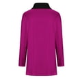 thumbnail image 4 of HaiMao Womens Long Sleeve Blouse Clearance Cowl Neck Warm Splicing Tunic Tops with Buttons Watermelon Red 6(M), 4 of 5