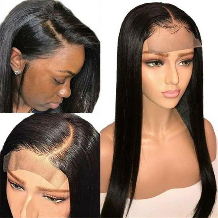 Kaye's Fab Virgin Brazilian Straight Hair Lace Frontal Closure Hair  Extension Wigs For Women, 12” to 20 Size Available