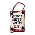 thumbnail image 2 of Don't Mess with US Needlepoint Throw Pillow, 5" x 8", 2 of 3