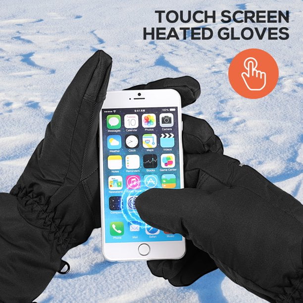 ZOELNIC Heated Glove for Men Women, 3 Heating Mode Electric Heated Gloves, Winter Warm Liners Glove for Unisex Winter Outdoor Sports