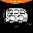 thumbnail image 2 of Stainless Car/Bus Plate, Rust Free, Safe Divided Platter for Toddlers and Kids, BPA Free Plate, 2 of 5