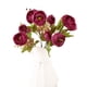 thumbnail image 1 of Flores artificiales de camelia morada de seda para decoración de bodas, hogar y eventos, 1 of 2