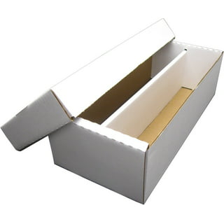 Card Storage Box 5000 Count Trading Card Box White Sports Card Storage  Boxes Collectible Trading Card Cases for Soccer, Baseball Game Cards (3 Pcs)